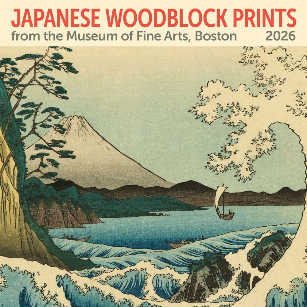 Japanese Woodblocks MFA 2026 Mini Wall Calendar Main Image