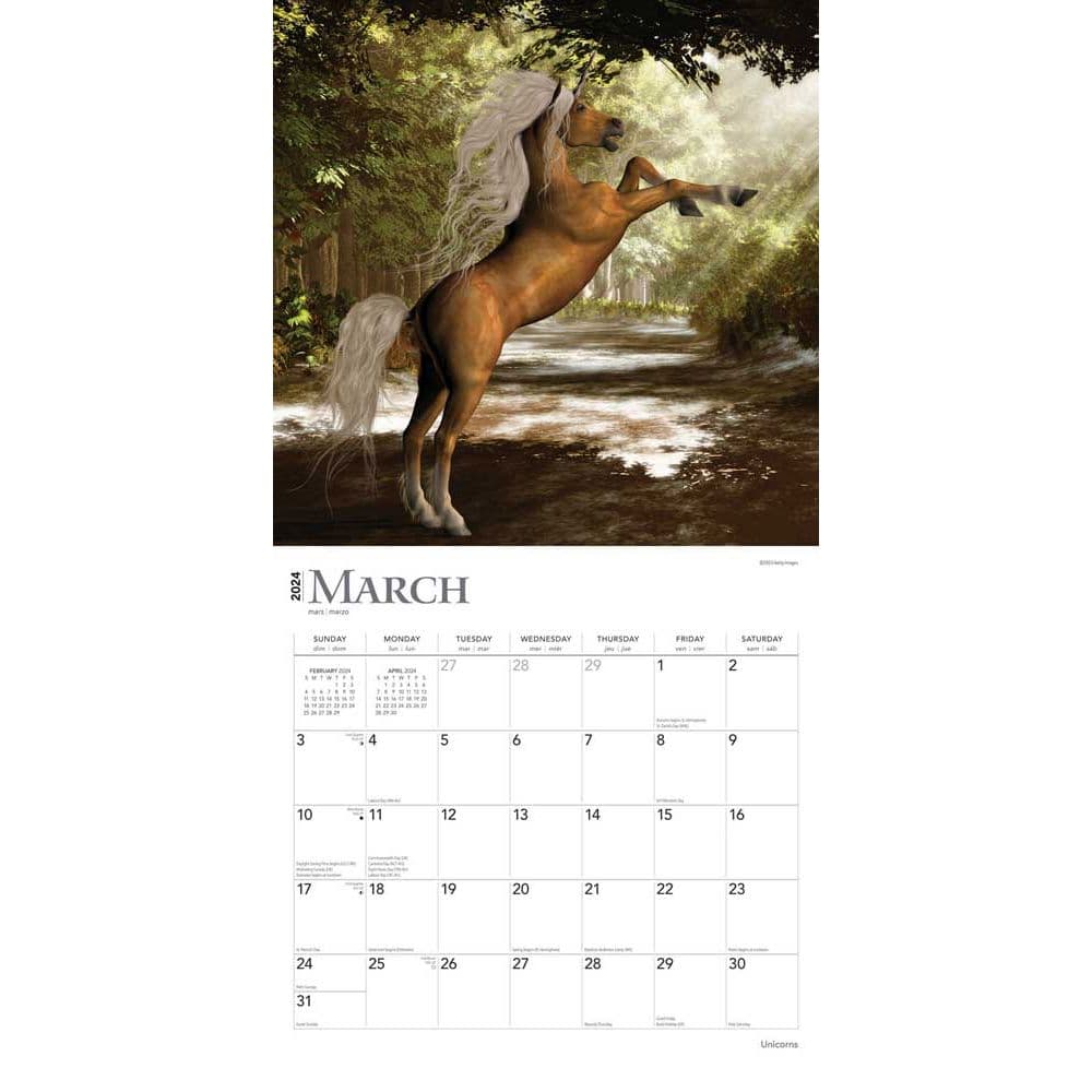 Unicorns 2024 Wall Calendar