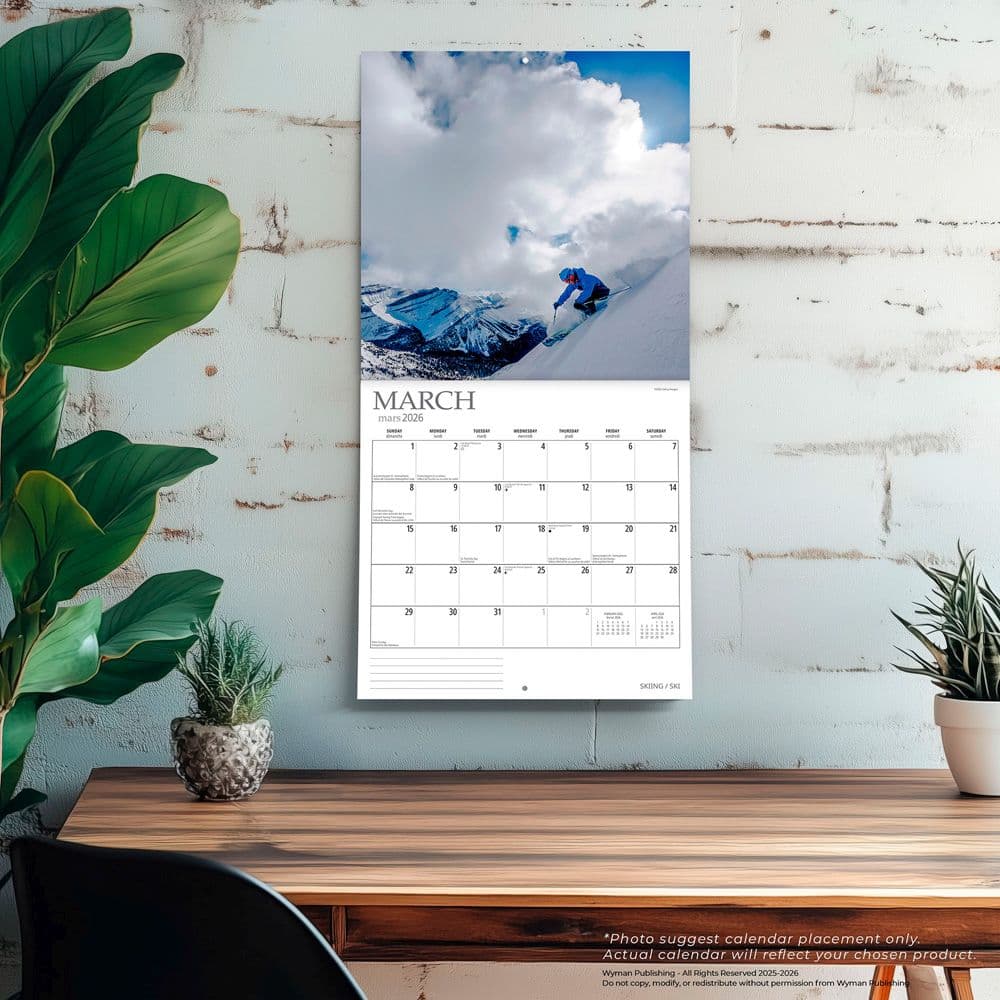 Skiing 2026 Wall Calendar Fourth Alternate Image