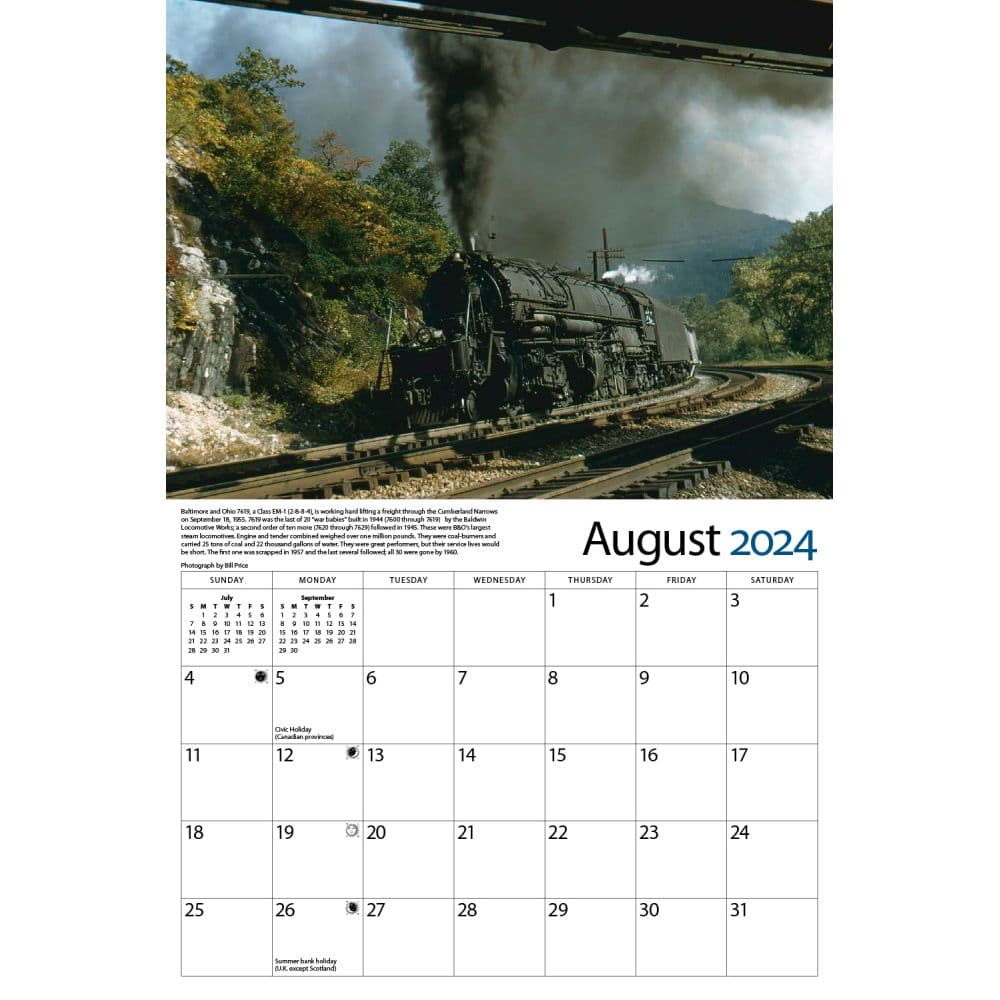 Baltimore and Ohio 2024 Wall Calendar