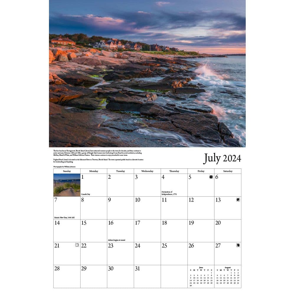 New England Seasons 2024 Wall Calendar