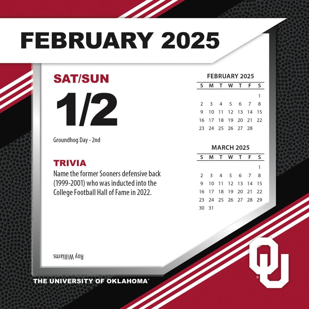 COL Oklahoma Sooners 2025 Desk Calendar Second Alternate Image