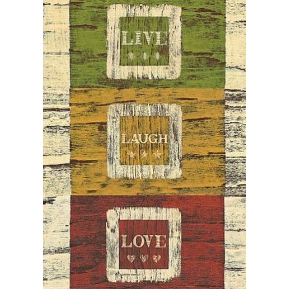 Live Laugh Love Outdoor Flag-Large - 28 x 40 by Warren Kimble