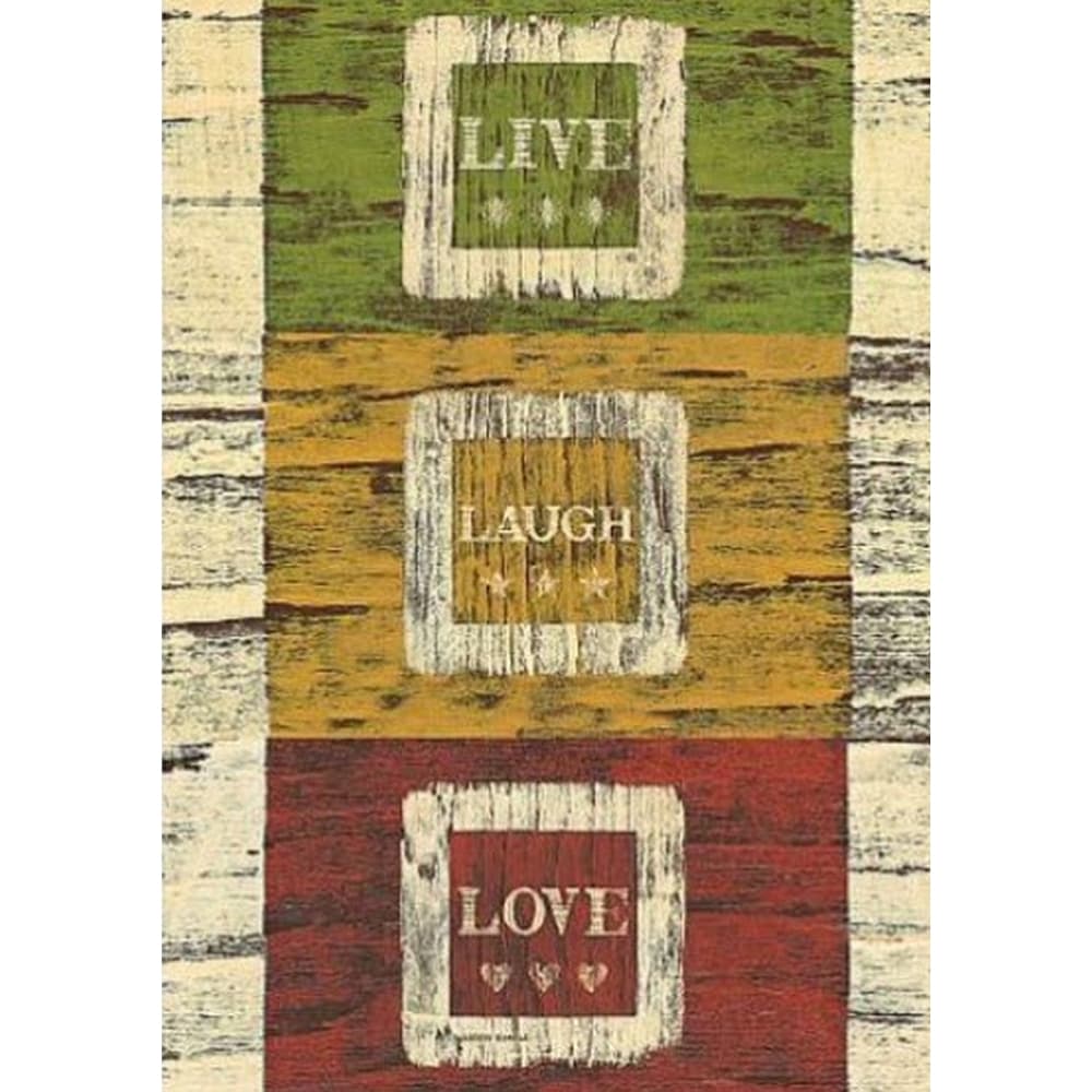 Live Laugh Love Outdoor Flag-Large - 28 x 40 by Warren Kimble Main Image