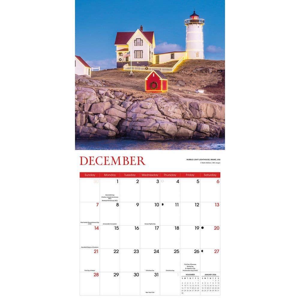 Lighthouses 2025 Wall Calendar Fourth Alternate Image width=&quot;1000&quot; height=&quot;1000&quot;