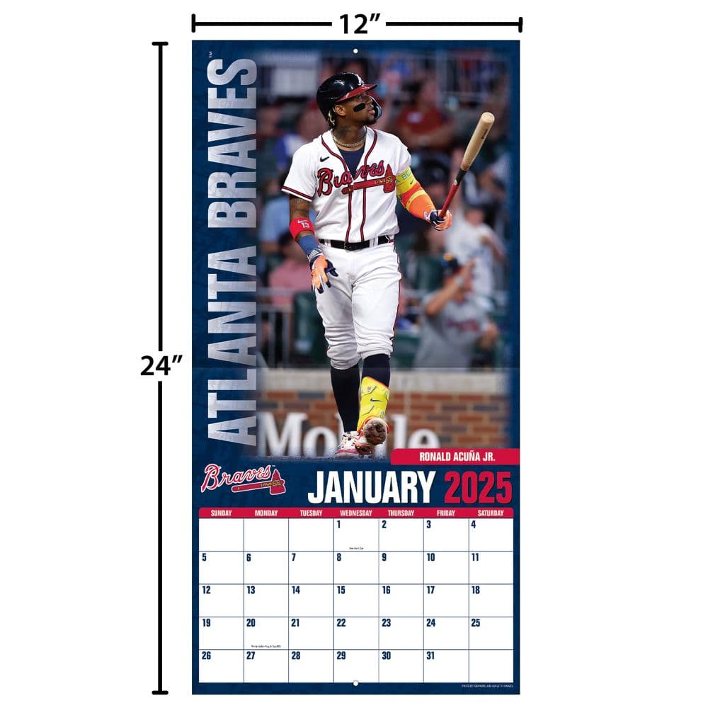 MLB Atlanta Braves 2025 Wall Calendar Fifth Alternate Image