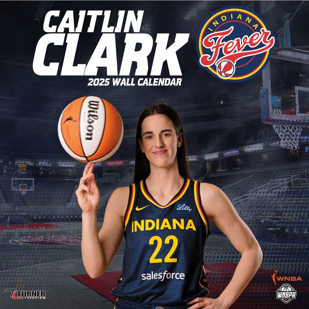 WNBA Indiana Fever Caitlin Clark 2025 Wall Calendar Main Product Image