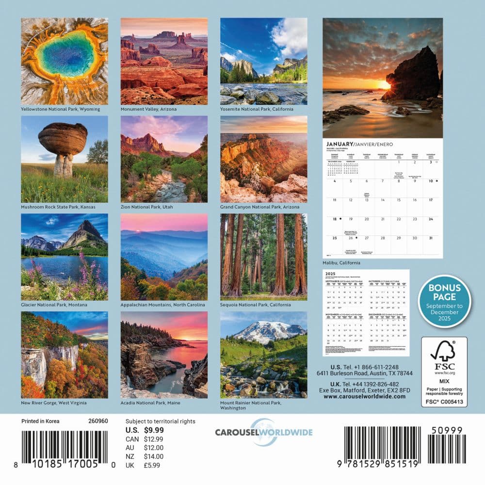America 2026 Mini Wall Calendar First Alternate Image