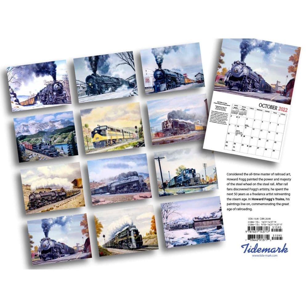 Trains Howard Foggs 2022 Wall Calendar - Calendars.com