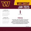 image NFL Washington Football Team 2025 Desk Calendar January 1