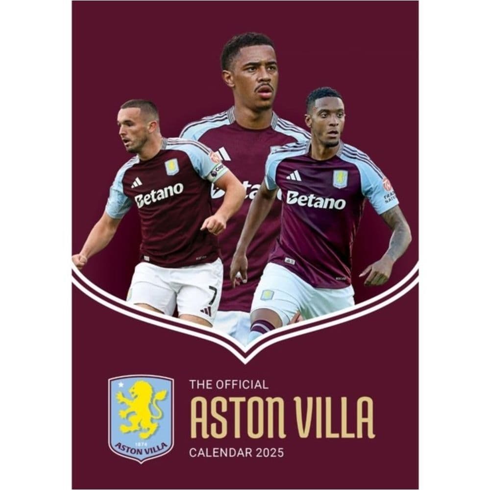 Aston Villa FC Poster 2025 Wall Calendar Main Product Image