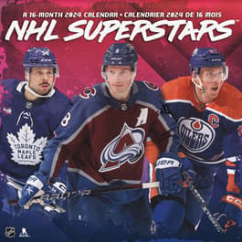 NHL Superstars Bilingual 2024 Wall Calendar