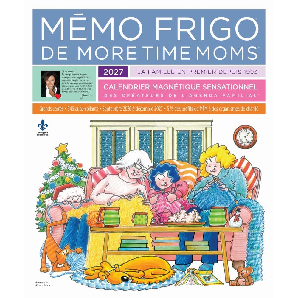 image More Time Moms Memo Frigo French 2027 Magnetic Wall Calendar Main Product Image