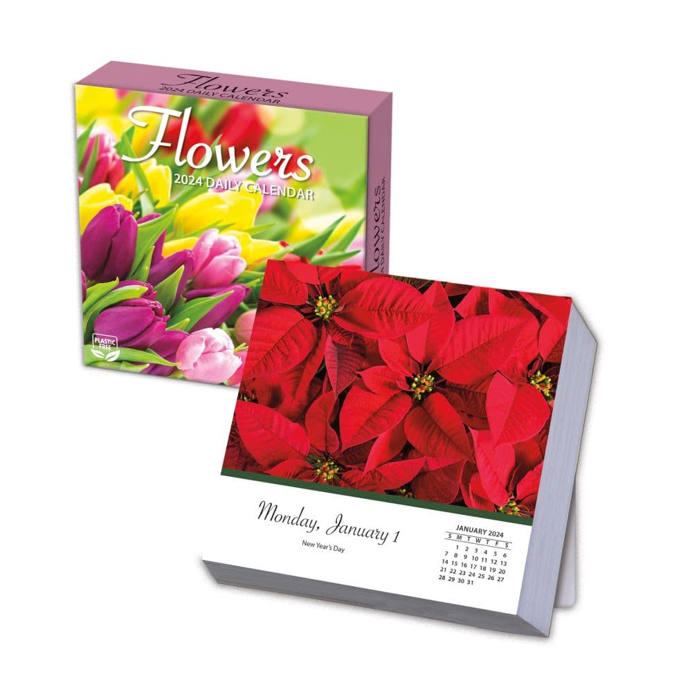 Flowers 2024 Desk Calendar