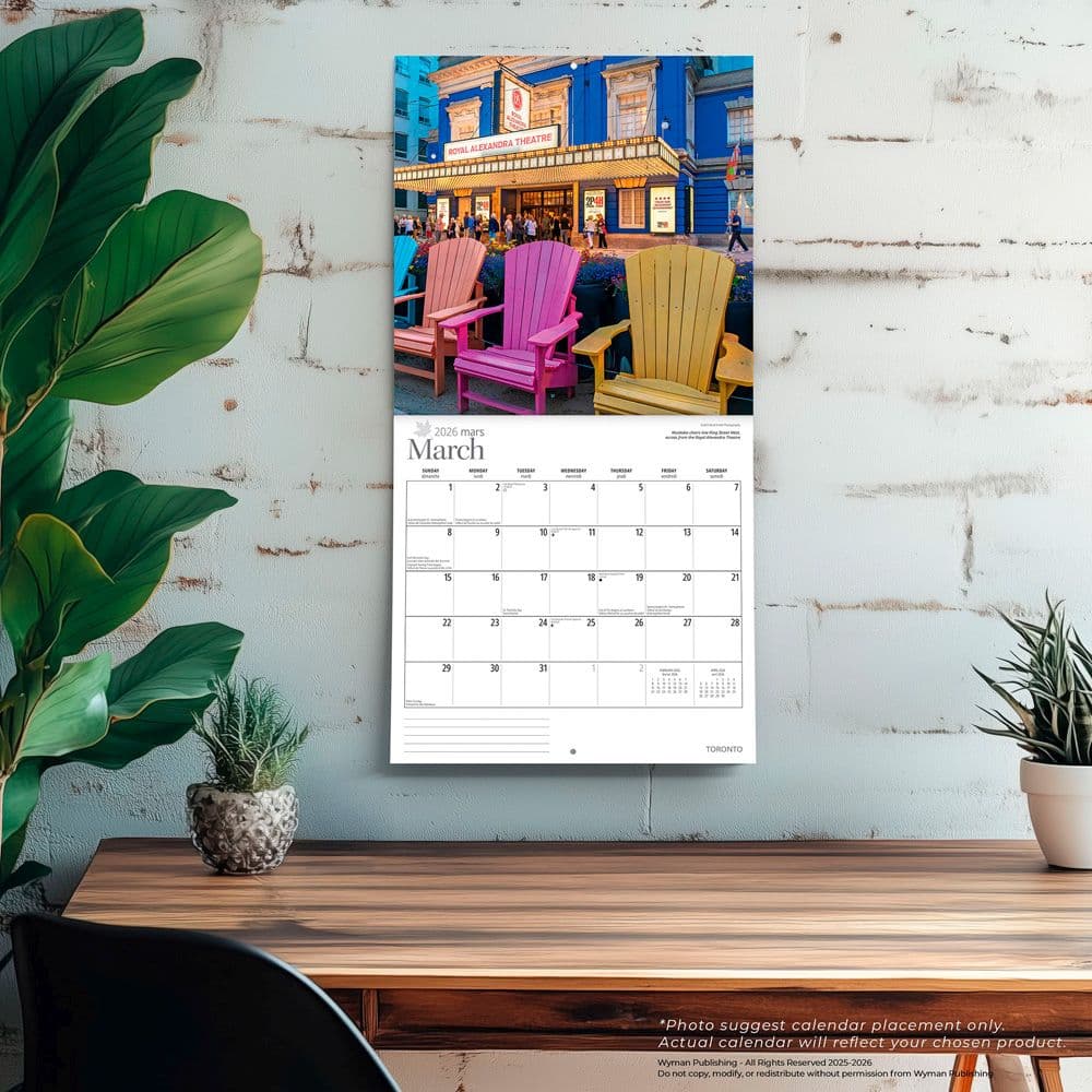 Toronto 2026 Wall Calendar Fourth Alternate Image