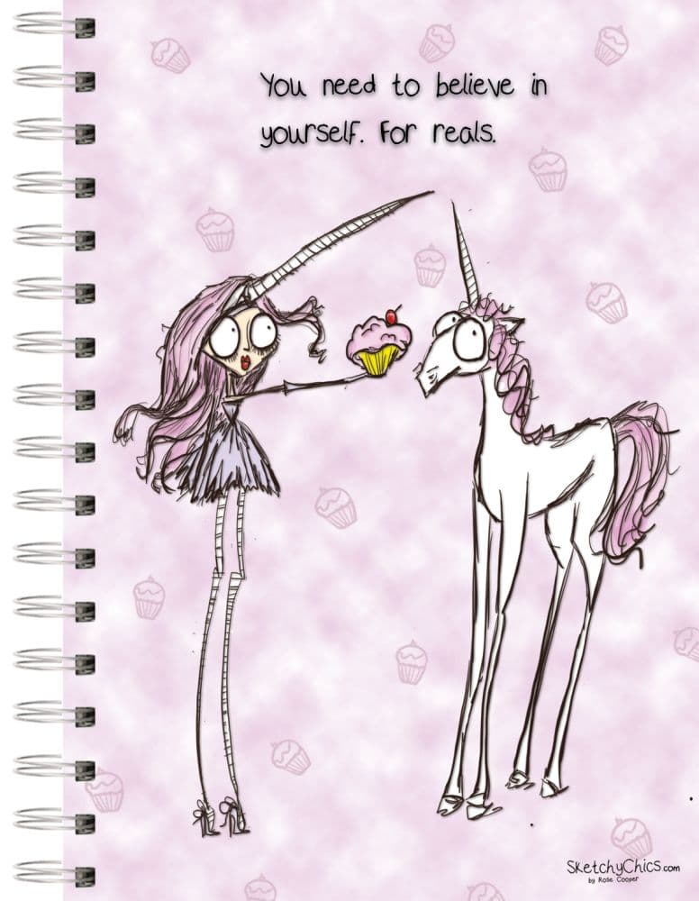 Sketchy Chics Believe Spiral Journal Main Image