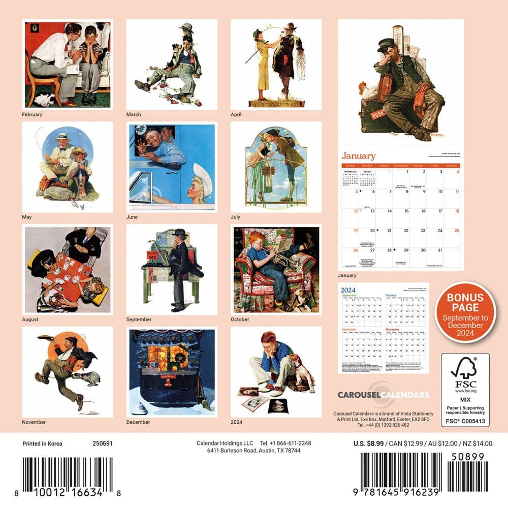 Rockwell 2025 Mini Wall Calendar First Alternate Image width="1000" height="1000"