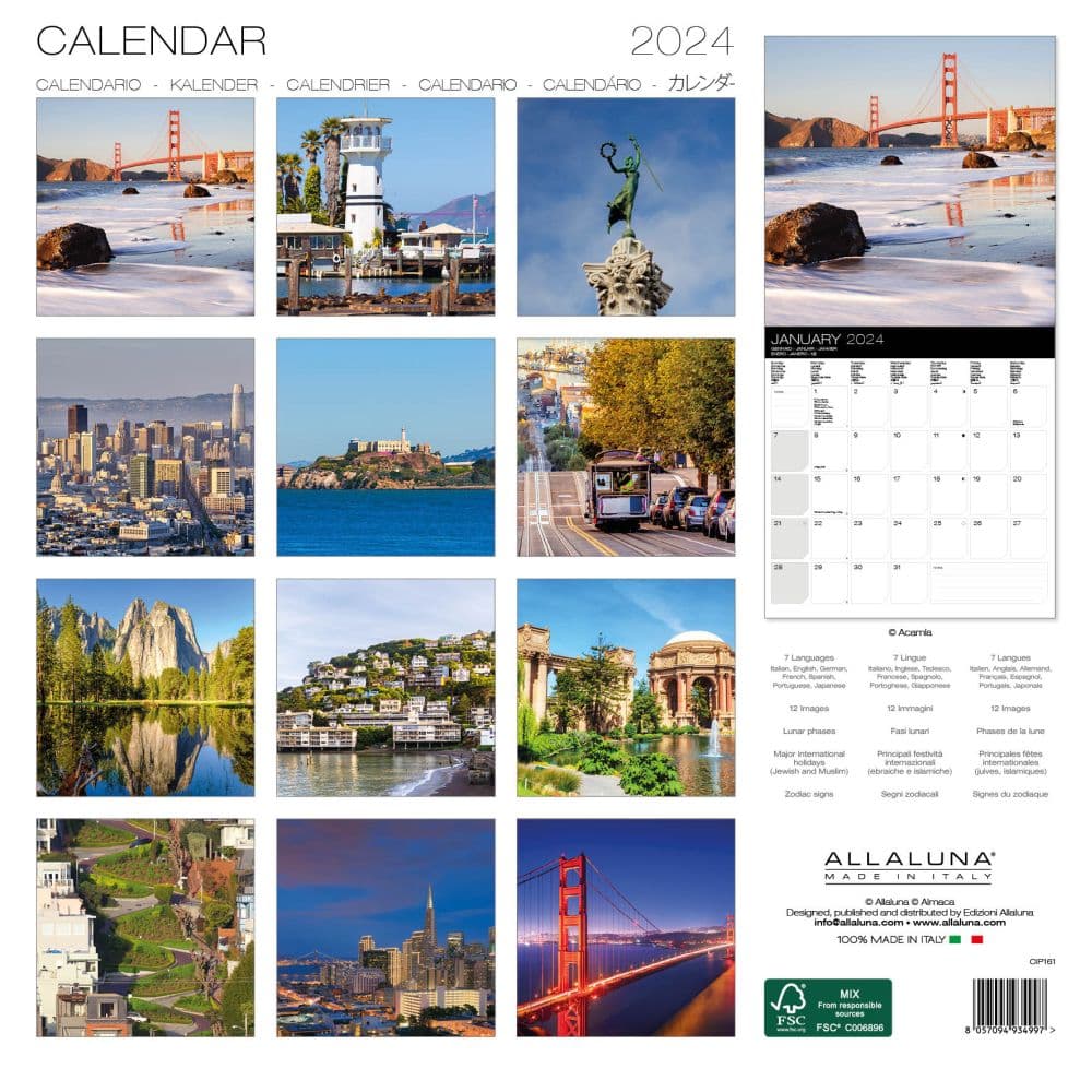 San Francisco 2024 Wall Calendar