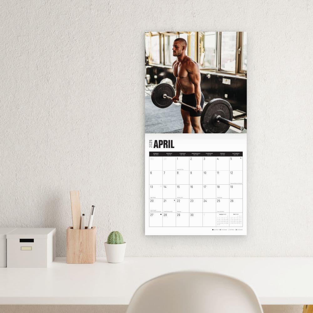 Muscle Men 2025 Wall Calendar Third Alternate Image width="1000" height="1000"