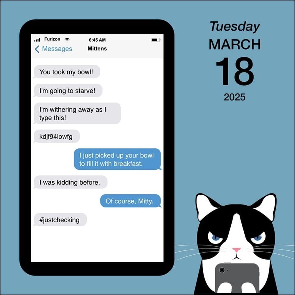 Texts from Mittens the Cat 2025 Desk Calendar Alt 1