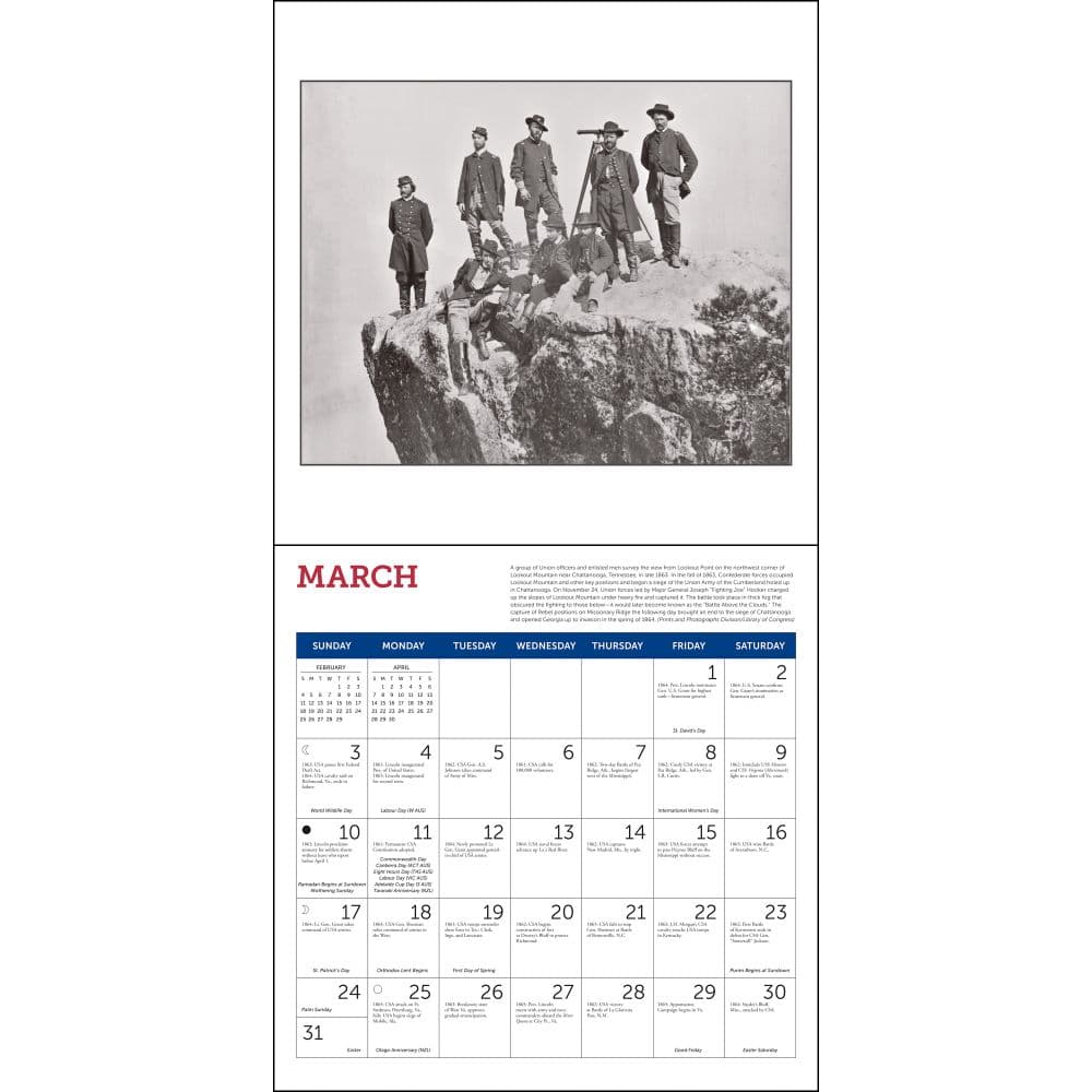 Civil War Chronology 2025 Wall Calendar