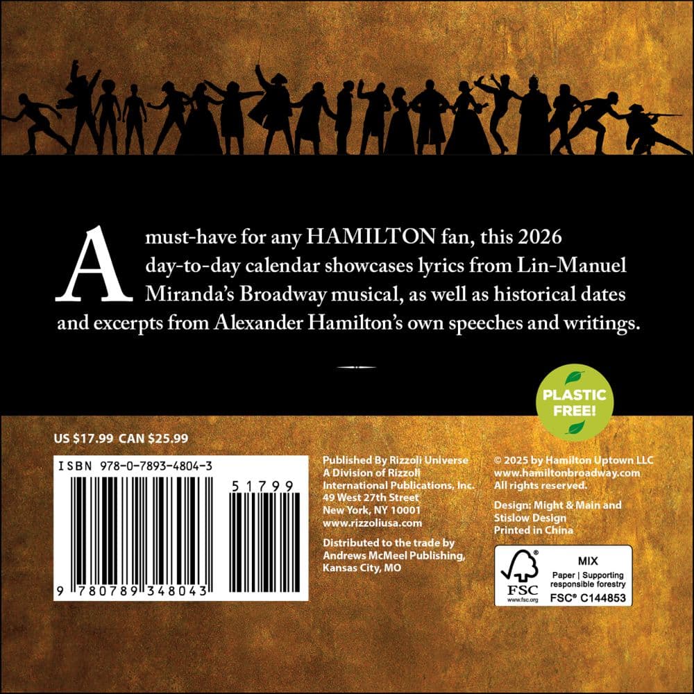 Hamilton 2026 Desk Calendar First Alternate Image