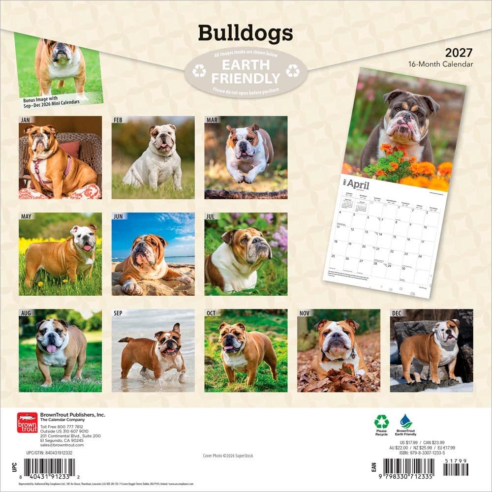 Bulldogs 2027 Wall Calendar First Alternate Image