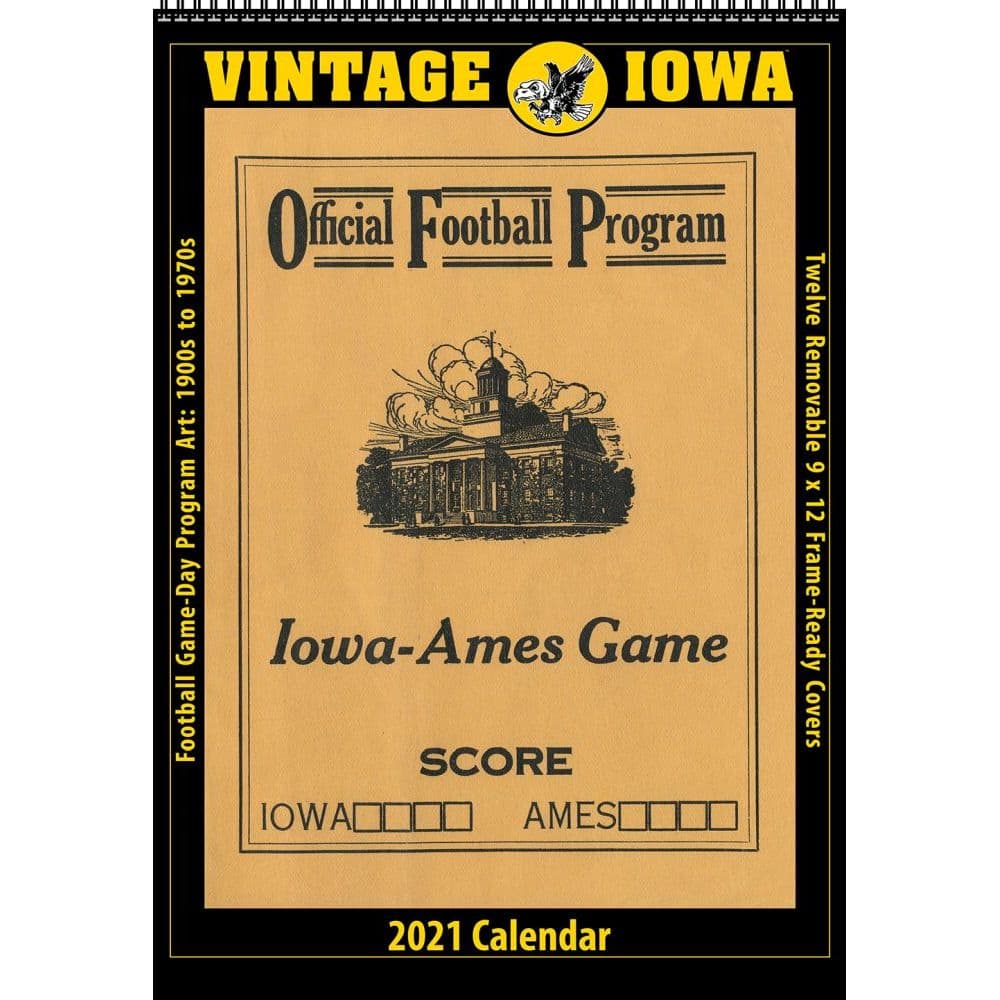 Iowa Vintage Football Wall Calendar