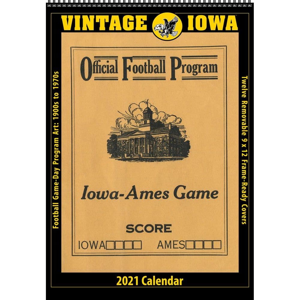 Iowa Vintage Football Wall Calendar - Calendars.com