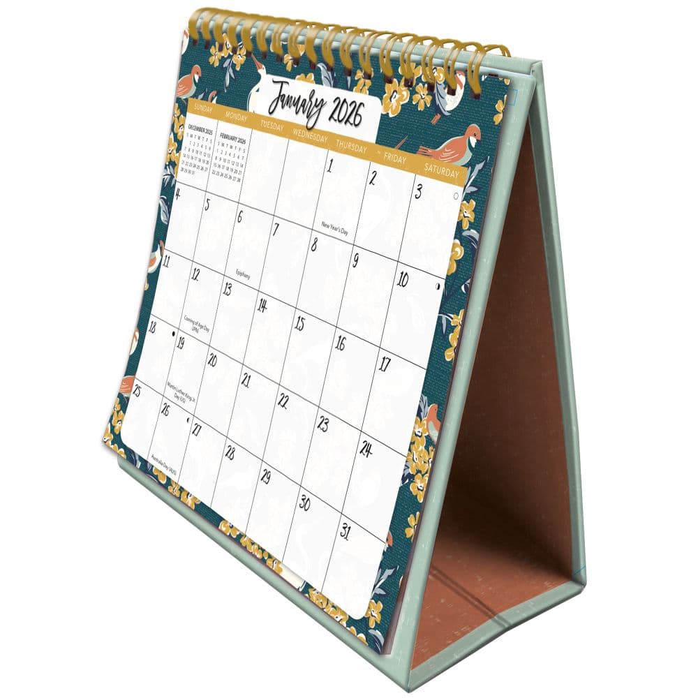 Flora and Fauna 2026 Easel Desk Calendar by Heather Dutton Main Product Image