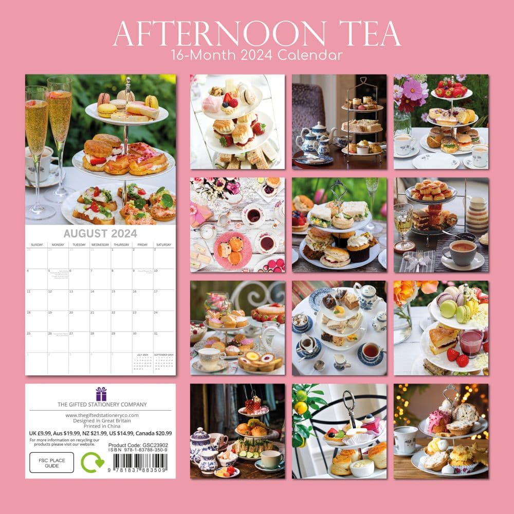 Afternoon Tea 2024 Wall Calendar