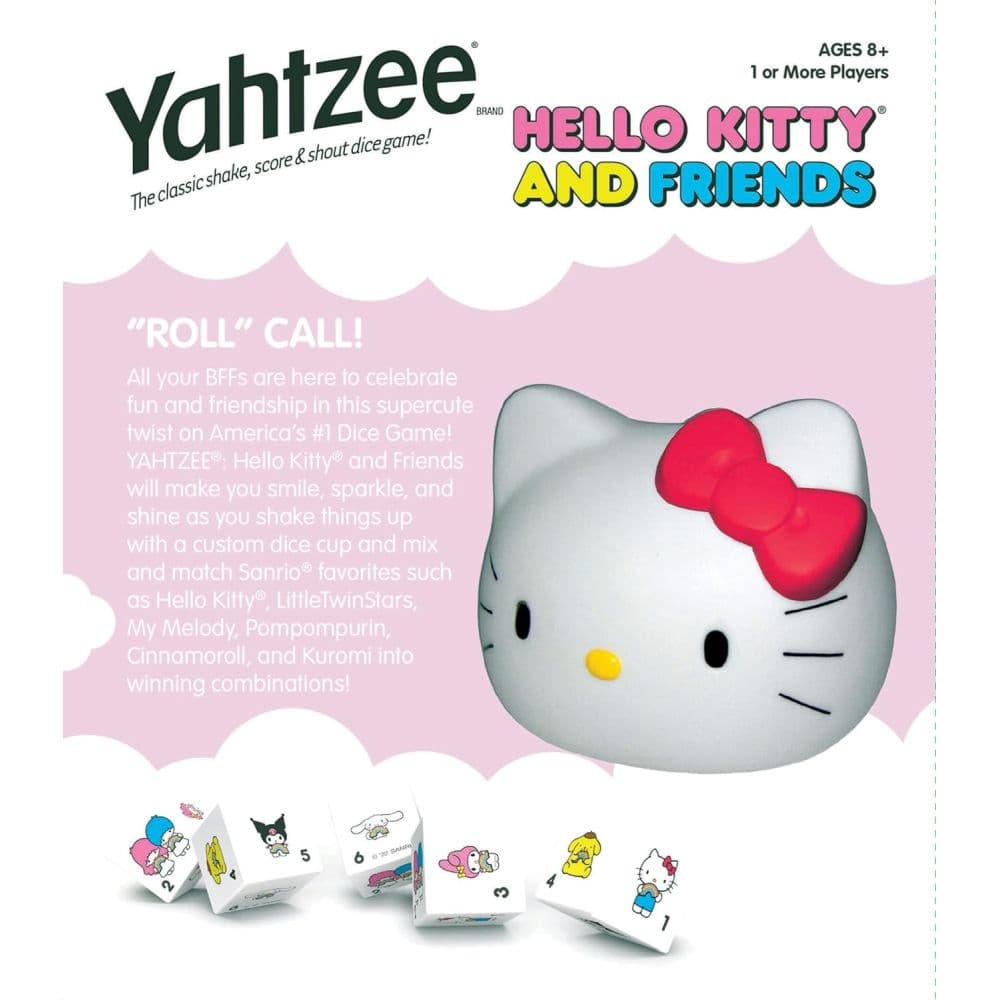 Yahtzee Collectors Edition Hello Kitty Dice Game First Alternate Image