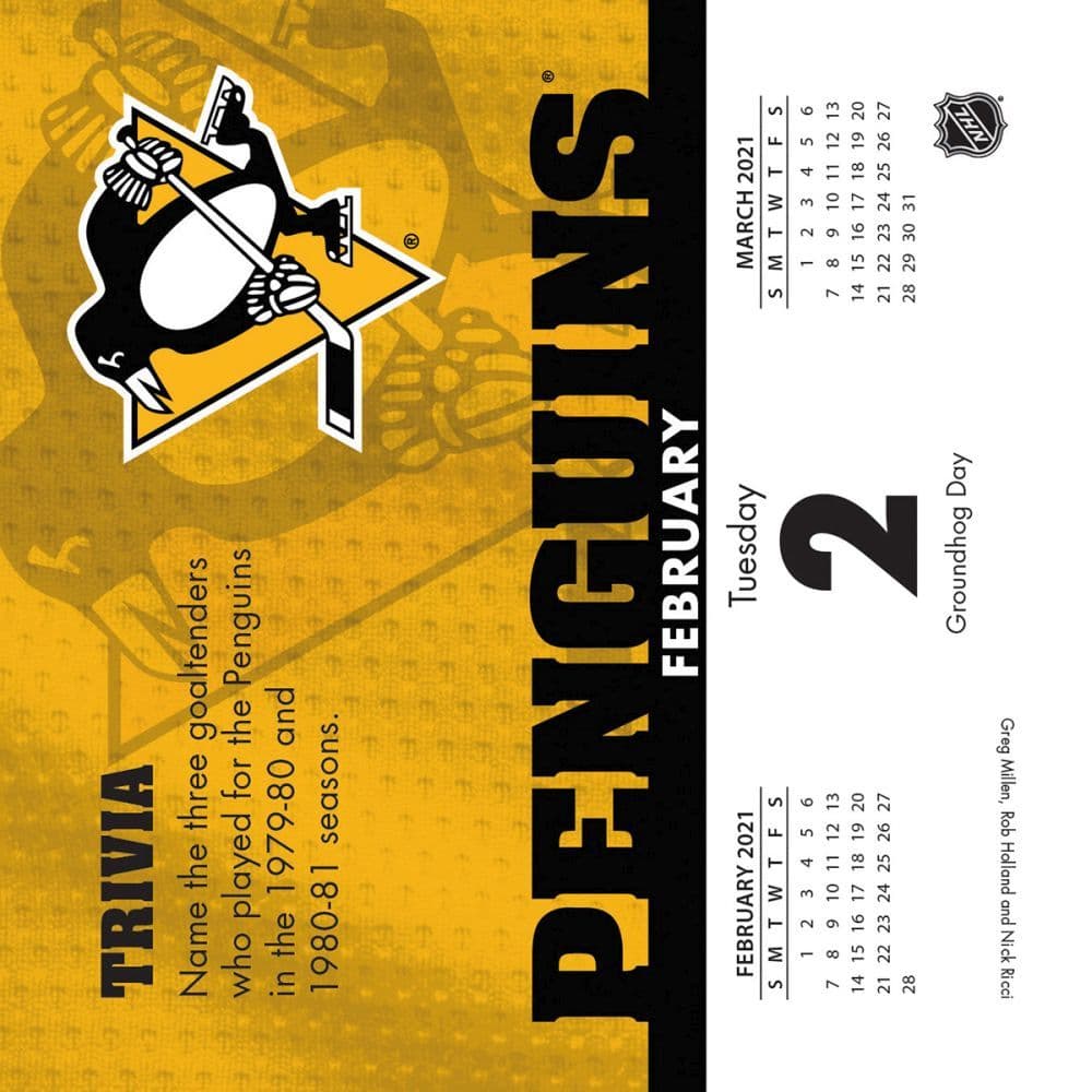 Pittsburgh Penguins Desk Calendar