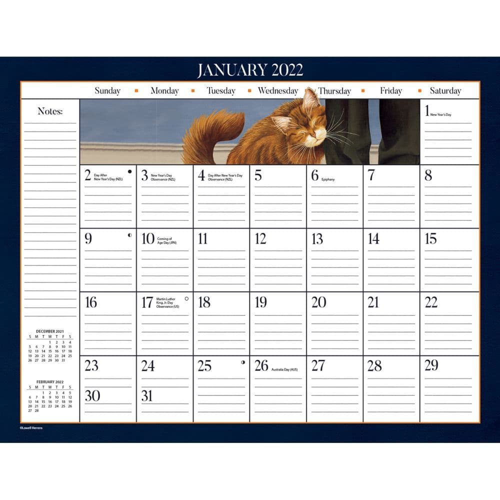  American  Cat 2022  Desk Pad Calendar  Calendars  com