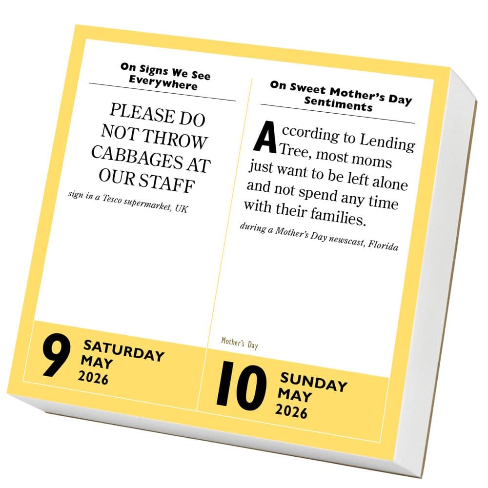 Stupidest Things Ever Said 2026 Desk Calendar Second Alternate Image
