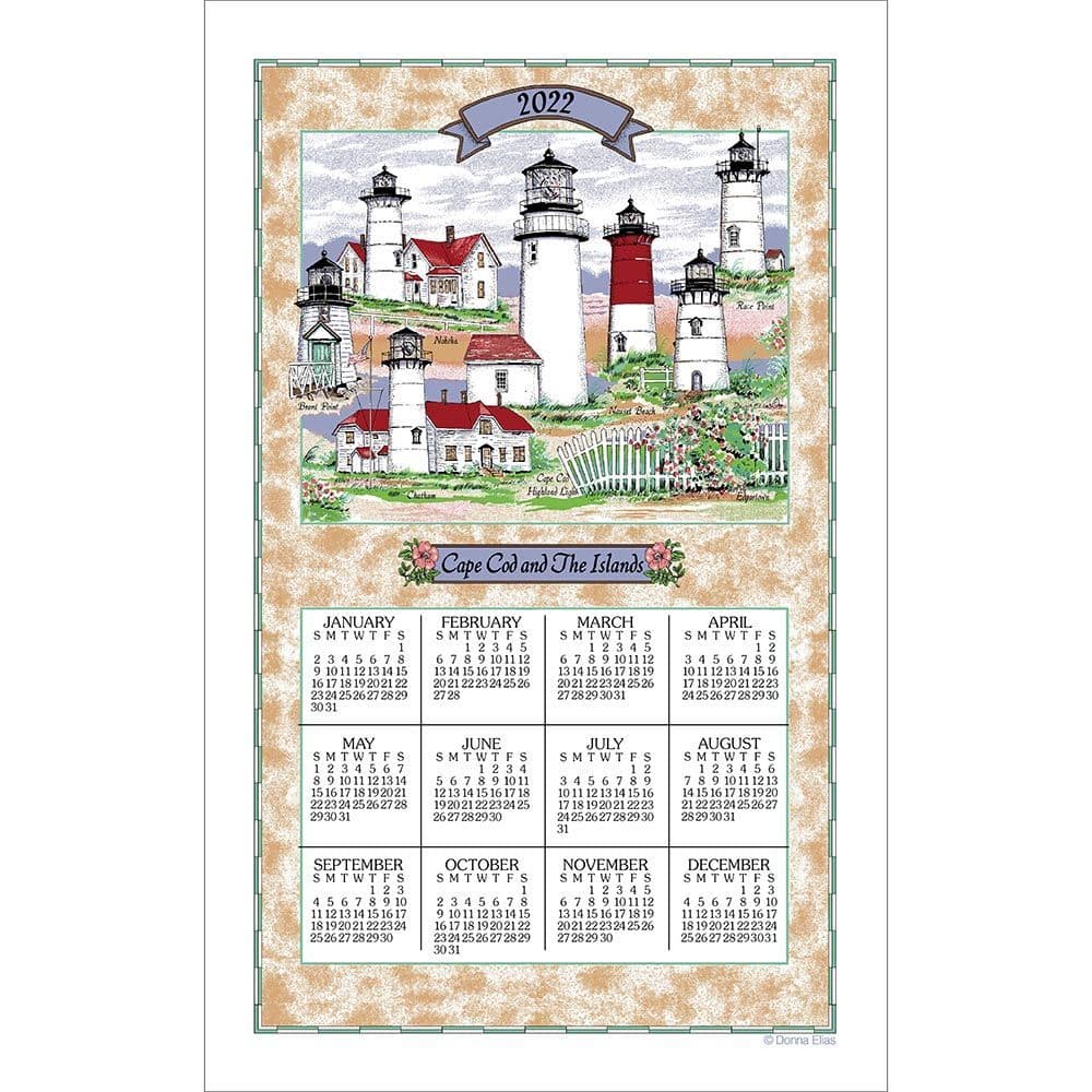 Cape Cod Lighthouse 2022 Calendar Towel Calendars Com