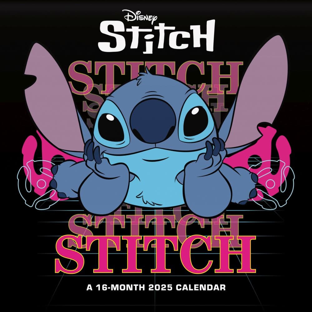 Disney Stitch 2025 Mini Wall Calendar Main Image