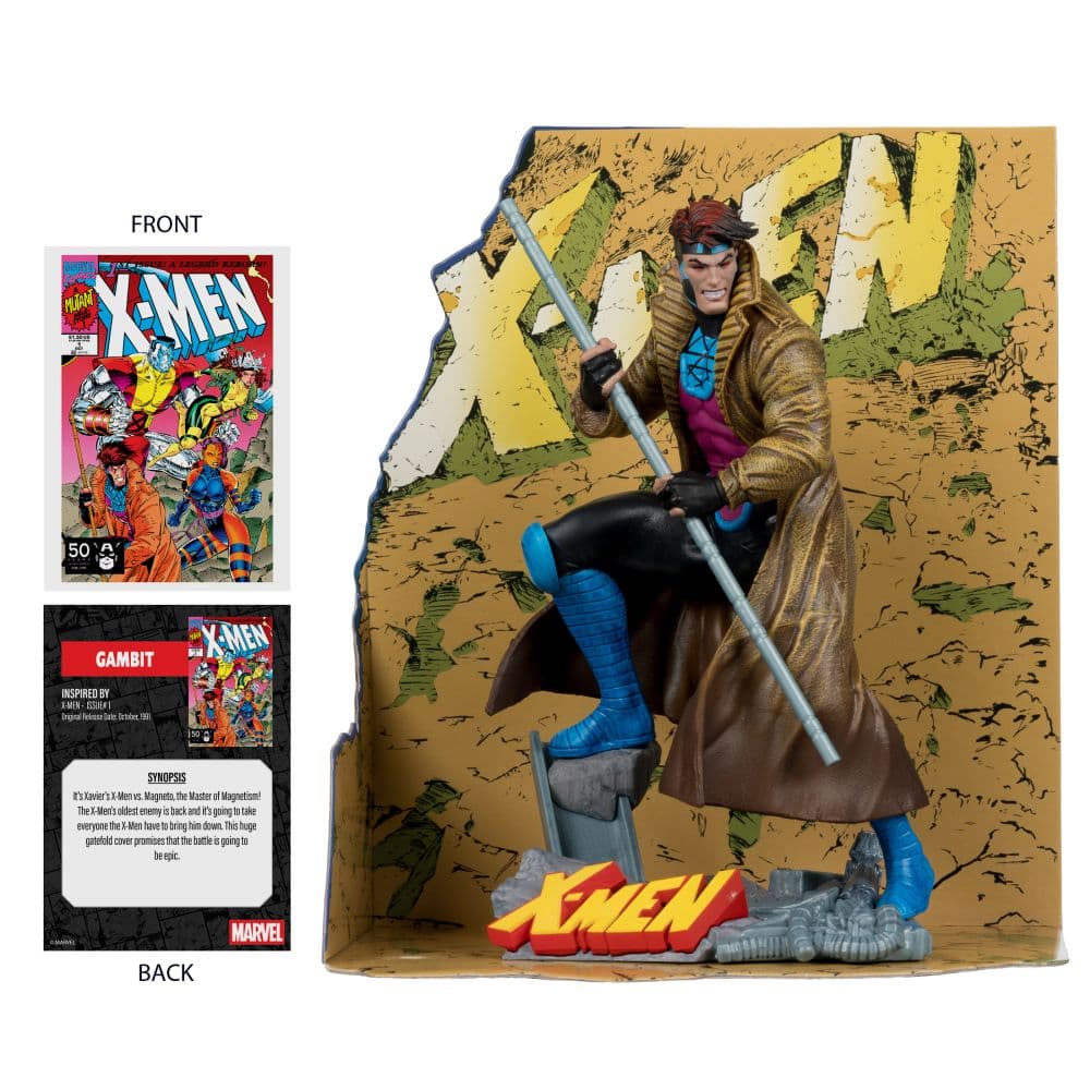 Marvel Collection 1:10 Gambit X-Men #1 Posed Figure Sixth Alternate Image