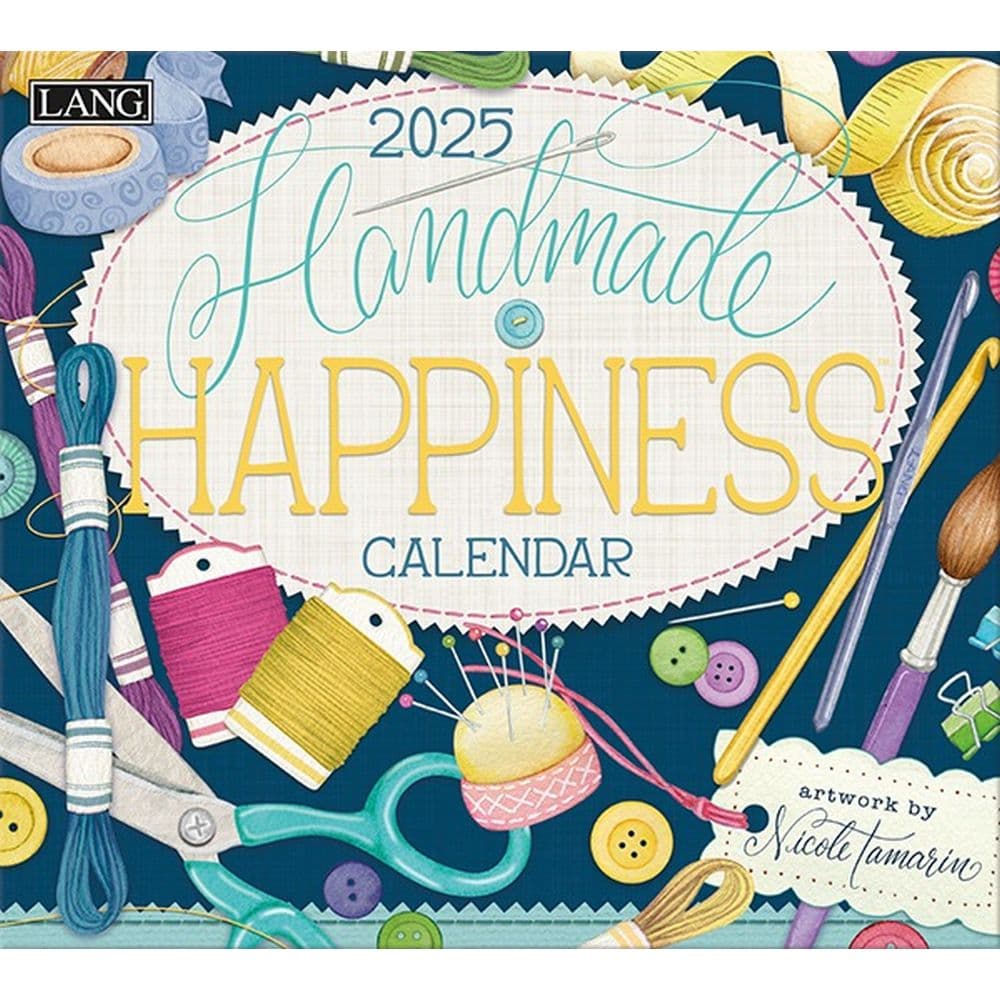 Handmade Happiness by Nicole Tamarin 2025 Wall Calendar Main Product Image width=&quot;1000&quot; height=&quot;1000&quot;