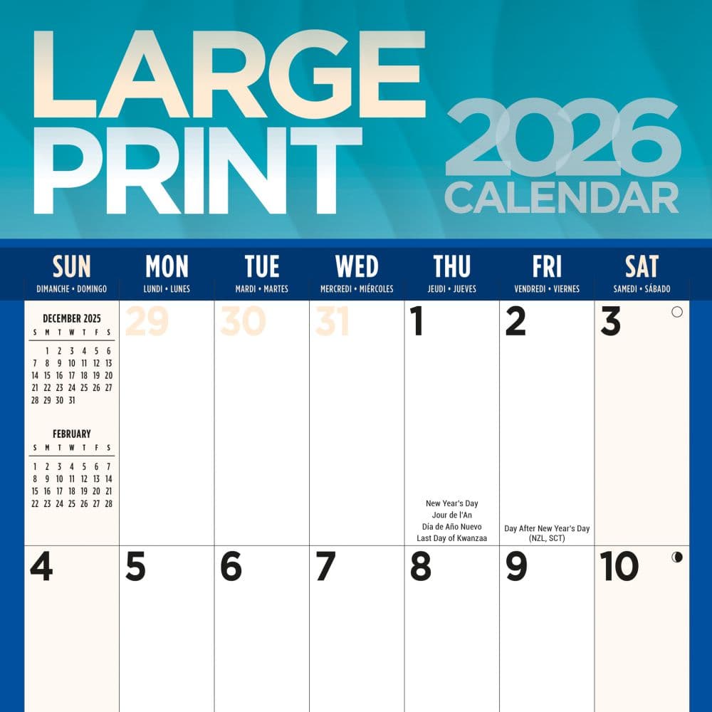Large Print 2026 Wall Calendar  Main Image