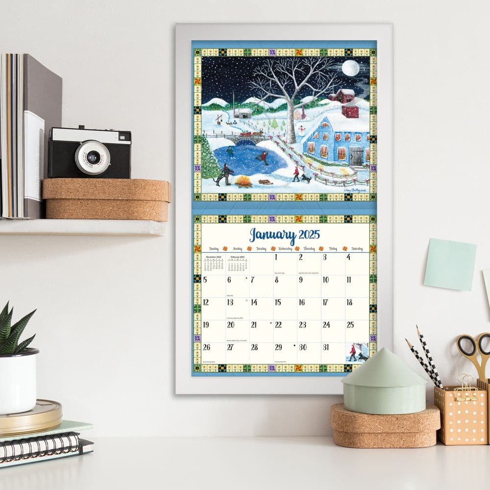 Country Sampler by Cheryl Bartley 2025 Wall Calendar