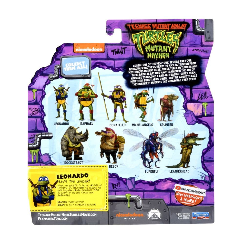 TMNT 23 Movie Leonardo Basic Figure First Alternate Image