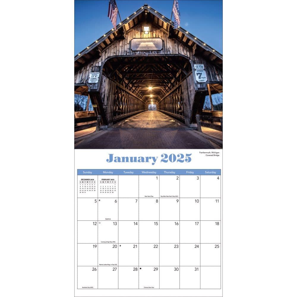 Americas Backroads 2025 Mini Wall Calendar Alt2