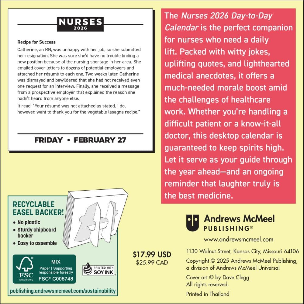 Nurses 2026 Desk Calendar First Alternate Image
