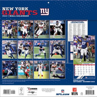 NFL New York Giants 2024 Wall Calendar - Calendars.com