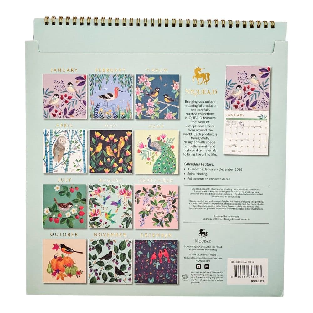 Wonder of Birds 2026 Spiral Wall Calendar First Alternate Image