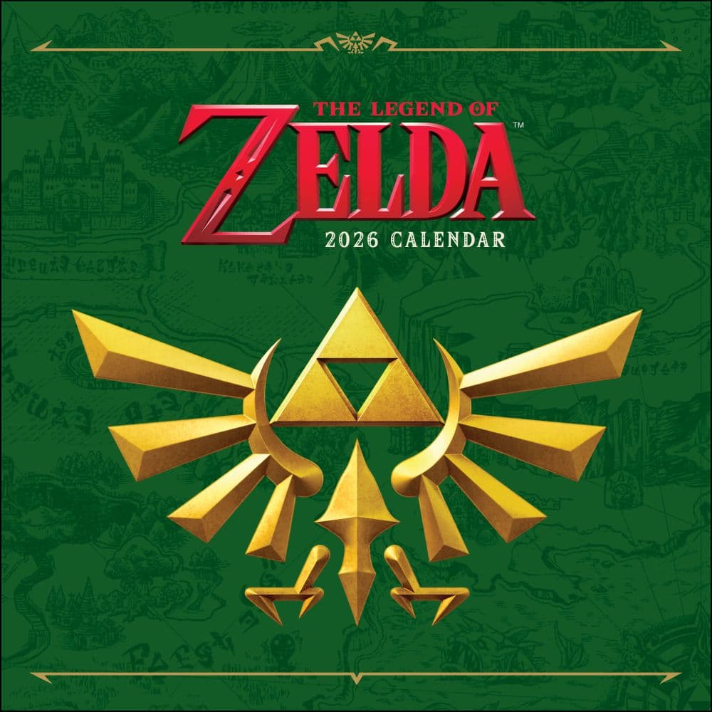 Legend of Zelda 2026 Wall Calendar - Calendars.com