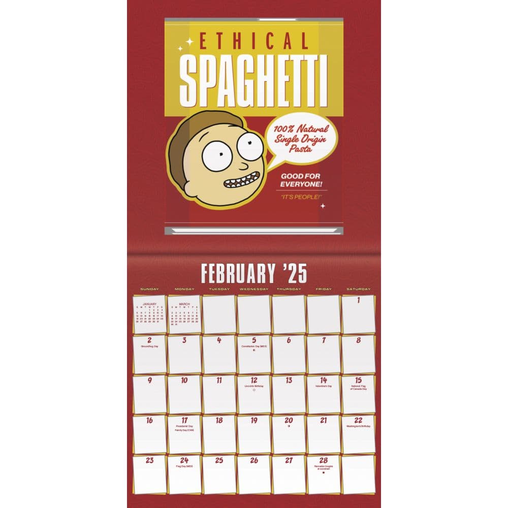 Rick and Morty 2025 Mini Wall Calendar Third Alternate Image width=&quot;1000&quot; height=&quot;1000&quot;