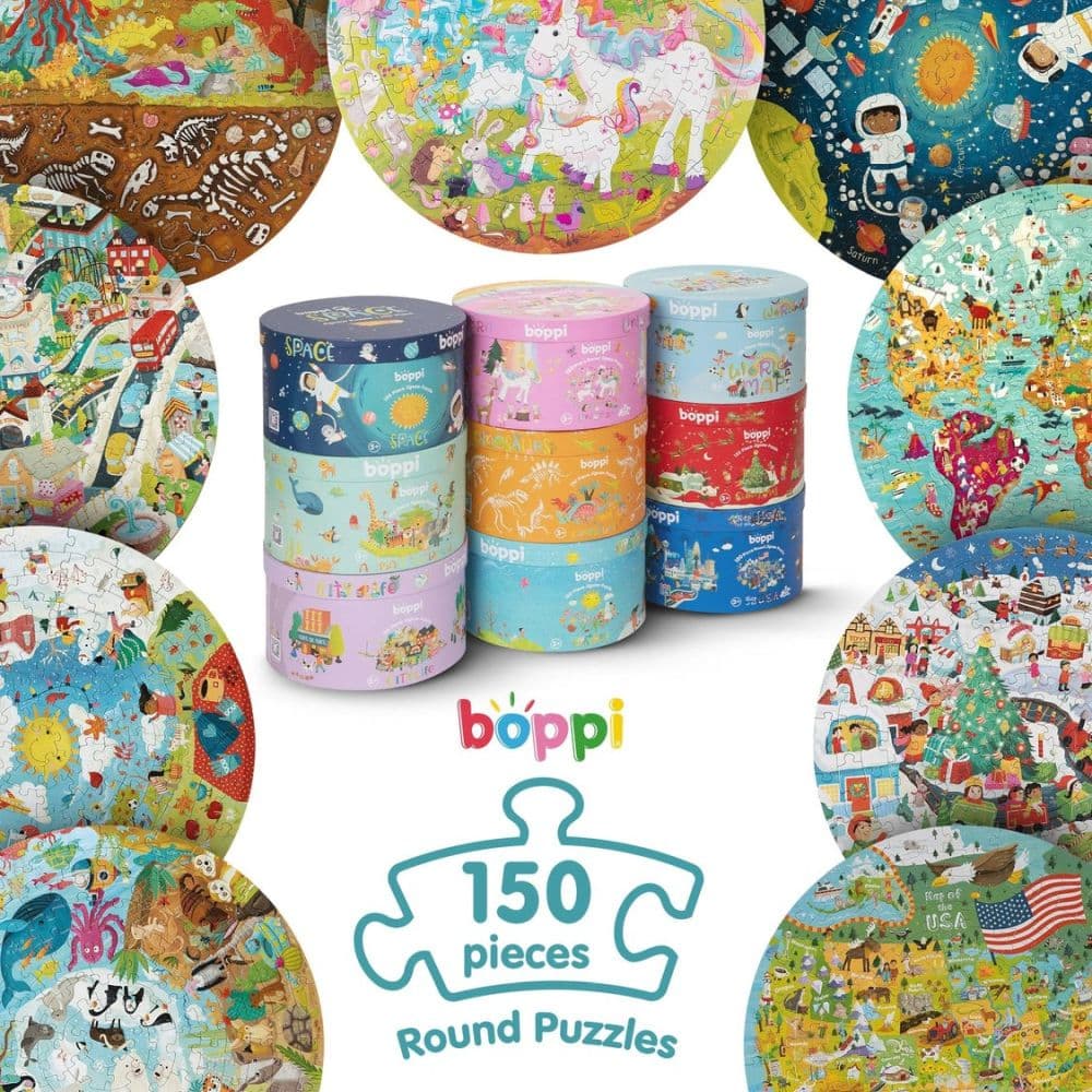 World Map 150 Piece Round Puzzle Sixth Alternate Image