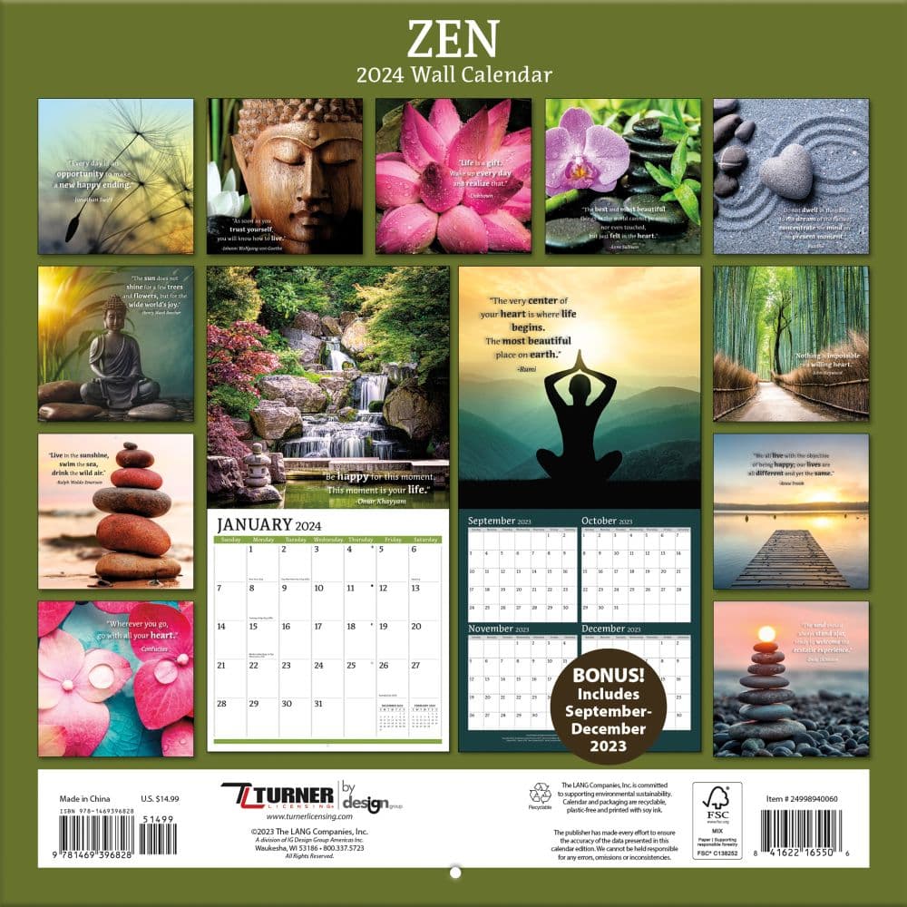 Zen Photo 2024 Wall Calendar First Alternate  Image width=&quot;1000&quot; height=&quot;1000&quot;